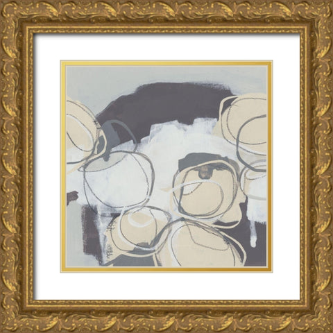 Granite Rose II Gold Ornate Wood Framed Art Print with Double Matting by Vess, June Erica