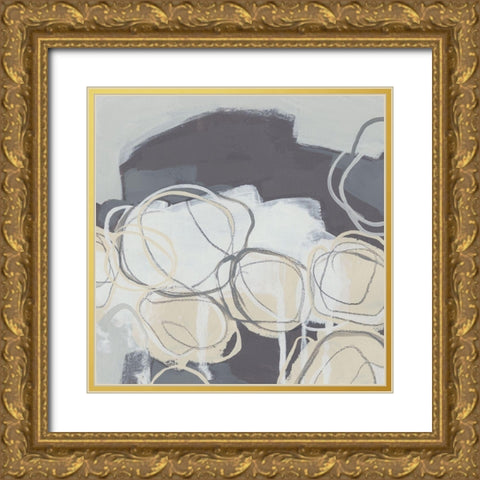 Granite Rose III Gold Ornate Wood Framed Art Print with Double Matting by Vess, June Erica