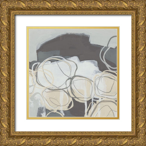 Granite Rose III Gold Ornate Wood Framed Art Print with Double Matting by Vess, June Erica