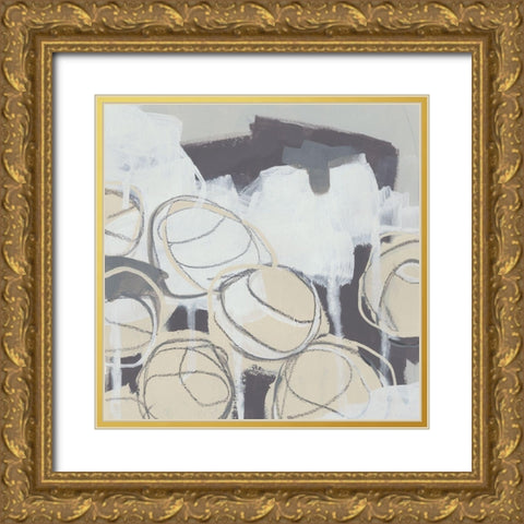 Granite Rose IV Gold Ornate Wood Framed Art Print with Double Matting by Vess, June Erica