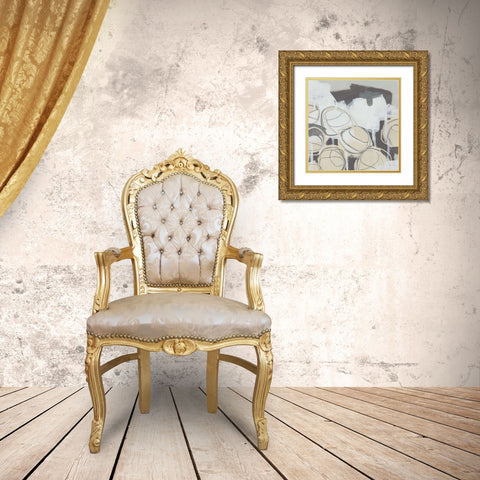 Granite Rose IV Gold Ornate Wood Framed Art Print with Double Matting by Vess, June Erica