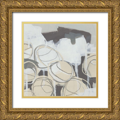 Granite Rose IV Gold Ornate Wood Framed Art Print with Double Matting by Vess, June Erica