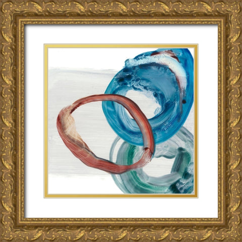 Overlapping Rings I Gold Ornate Wood Framed Art Print with Double Matting by Harper, Ethan