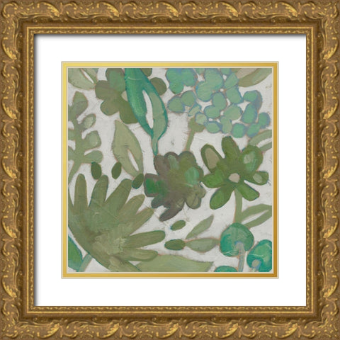 Greenery I Gold Ornate Wood Framed Art Print with Double Matting by Zarris, Chariklia