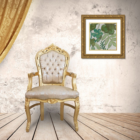 Greenery II Gold Ornate Wood Framed Art Print with Double Matting by Zarris, Chariklia