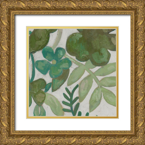 Greenery II Gold Ornate Wood Framed Art Print with Double Matting by Zarris, Chariklia