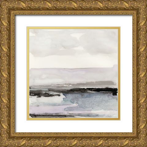 Organic Seascape Blue III Gold Ornate Wood Framed Art Print with Double Matting by Bramma, Lila