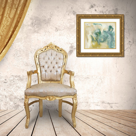 Emerald Tablets I Gold Ornate Wood Framed Art Print with Double Matting by Bramma, Lila