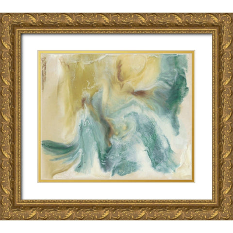Emerald Tablets II Gold Ornate Wood Framed Art Print with Double Matting by Bramma, Lila