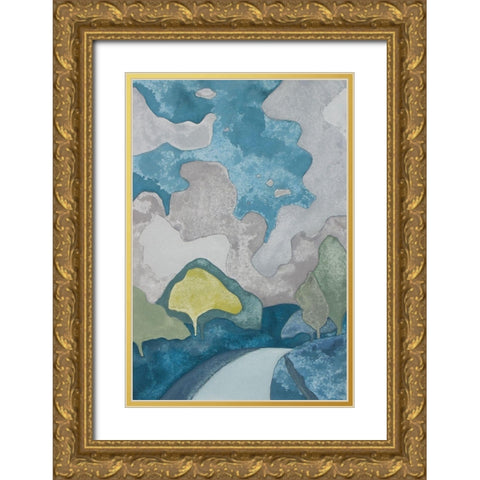 French Village III Gold Ornate Wood Framed Art Print with Double Matting by Delamater, Rob