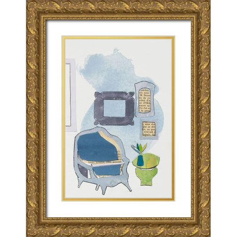 Chateau Interior I Gold Ornate Wood Framed Art Print with Double Matting by Delamater, Rob