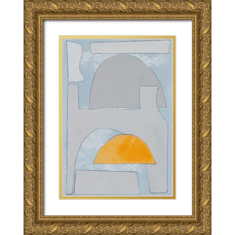 Elements of the Chateau VI Gold Ornate Wood Framed Art Print with Double Matting by Delamater, Rob