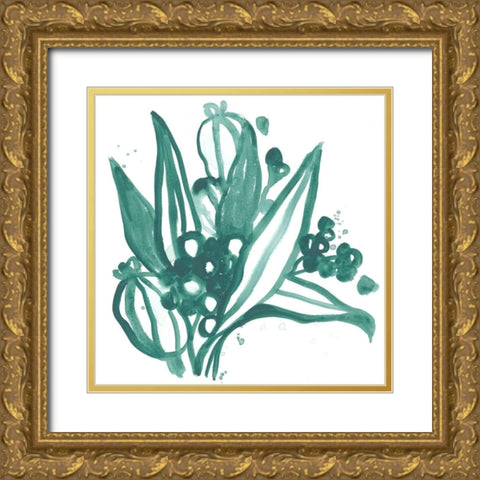 Boho Tropicals I Gold Ornate Wood Framed Art Print with Double Matting by Vess, June Erica