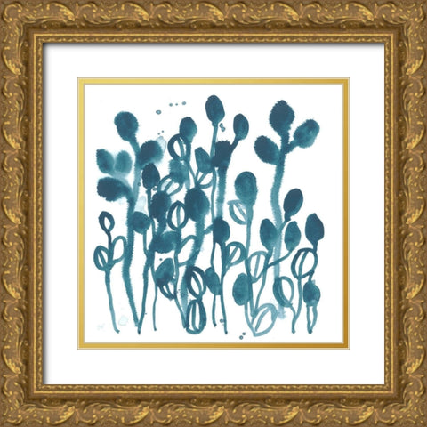 Boho Tropicals II Gold Ornate Wood Framed Art Print with Double Matting by Vess, June Erica