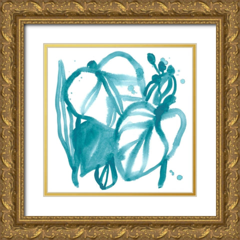 Boho Tropicals V Gold Ornate Wood Framed Art Print with Double Matting by Vess, June Erica