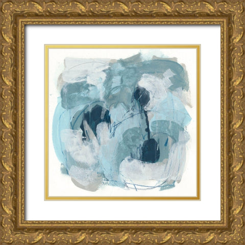 Blue Storm III Gold Ornate Wood Framed Art Print with Double Matting by Vess, June Erica