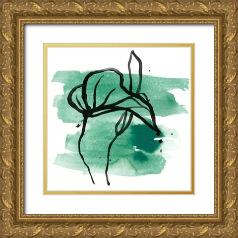 Tropical Sumi-e I Gold Ornate Wood Framed Art Print with Double Matting by Vess, June Erica