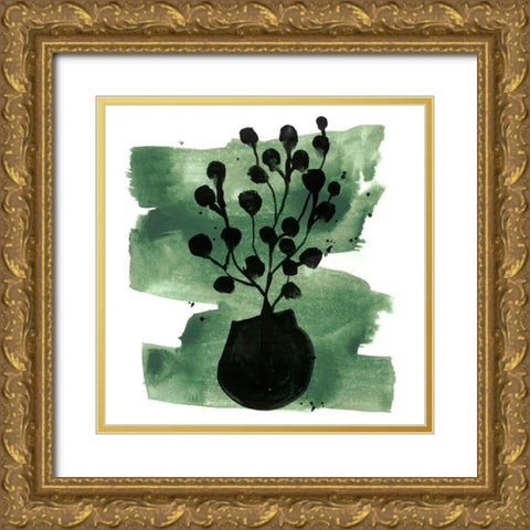 Tropical Sumi-e IV Gold Ornate Wood Framed Art Print with Double Matting by Vess, June Erica