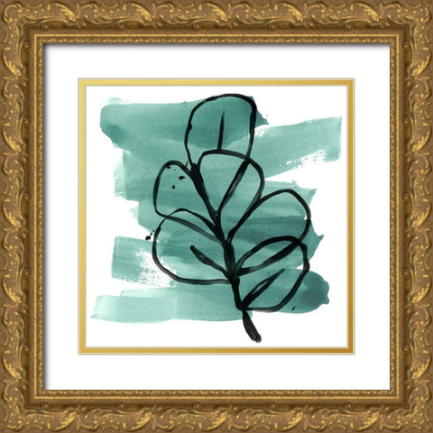 Tropical Sumi-e V Gold Ornate Wood Framed Art Print with Double Matting by Vess, June Erica