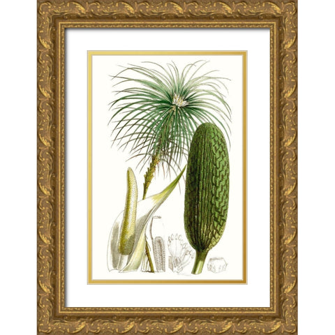 Curtis Palms IV Gold Ornate Wood Framed Art Print with Double Matting by Curtis