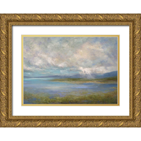 South Bay Lights  Gold Ornate Wood Framed Art Print with Double Matting by Finch, Sheila