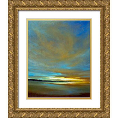 Dusk #4 Gold Ornate Wood Framed Art Print with Double Matting by Finch, Sheila