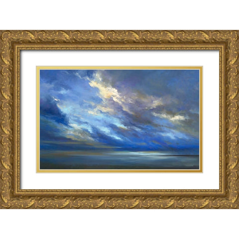 Coastal Sky #2 Gold Ornate Wood Framed Art Print with Double Matting by Finch, Sheila