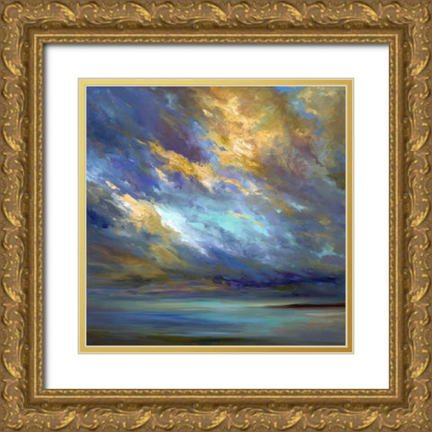 Coastal Clouds #30 Gold Ornate Wood Framed Art Print with Double Matting by Finch, Sheila