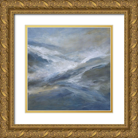 January Seas Gold Ornate Wood Framed Art Print with Double Matting by Finch, Sheila