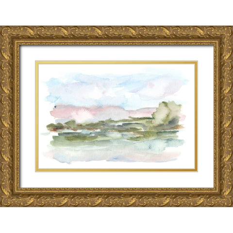 Mountain Watercolor VI Gold Ornate Wood Framed Art Print with Double Matting by Harper, Ethan