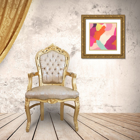 Pink Slip IV Gold Ornate Wood Framed Art Print with Double Matting by Vess, June Erica