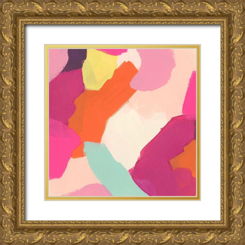 Pink Slip IV Gold Ornate Wood Framed Art Print with Double Matting by Vess, June Erica