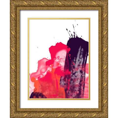 Liquid Swatch II Gold Ornate Wood Framed Art Print with Double Matting by Vess, June Erica