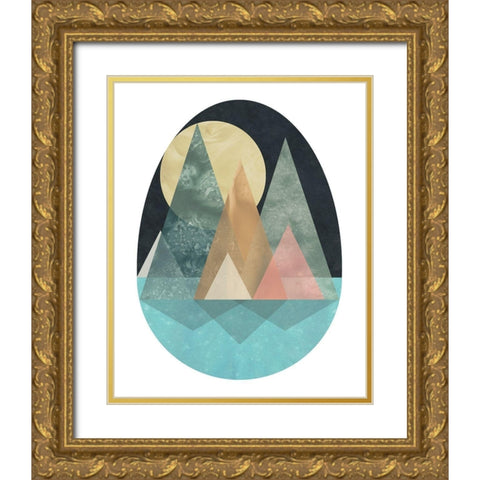 Terra Forms I Gold Ornate Wood Framed Art Print with Double Matting by Vess, June Erica