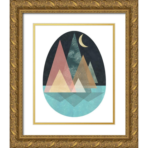 Terra Forms II Gold Ornate Wood Framed Art Print with Double Matting by Vess, June Erica