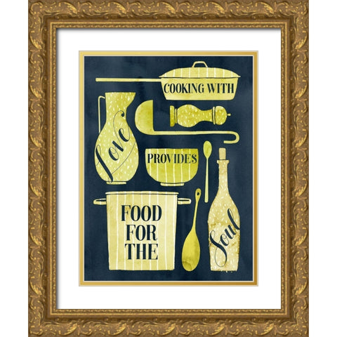 Food for the Soul II Gold Ornate Wood Framed Art Print with Double Matting by Popp, Grace