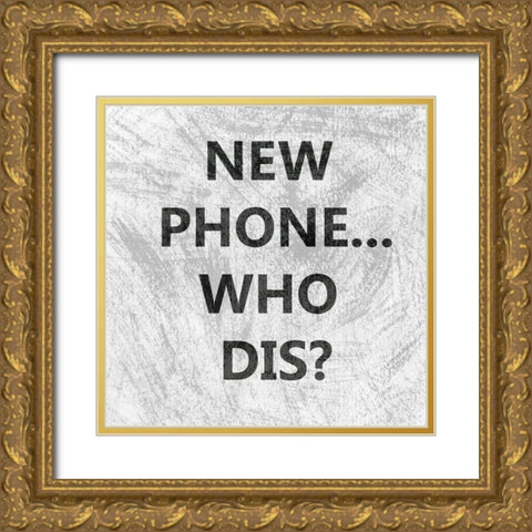 Phone Snark I Gold Ornate Wood Framed Art Print with Double Matting by Chandler, Sharon