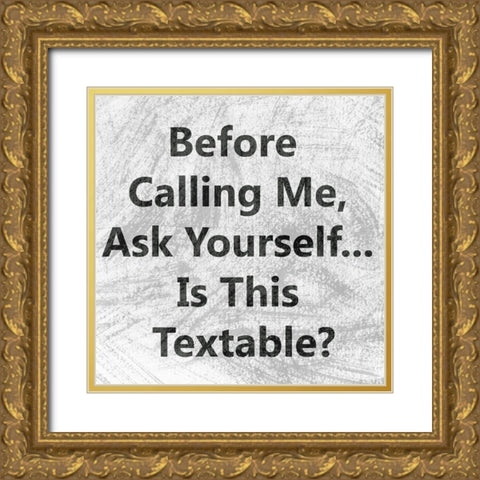 Phone Snark II Gold Ornate Wood Framed Art Print with Double Matting by Chandler, Sharon