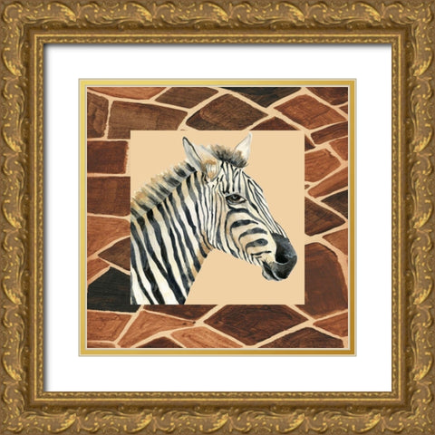 Safari I Gold Ornate Wood Framed Art Print with Double Matting by Moore, Regina