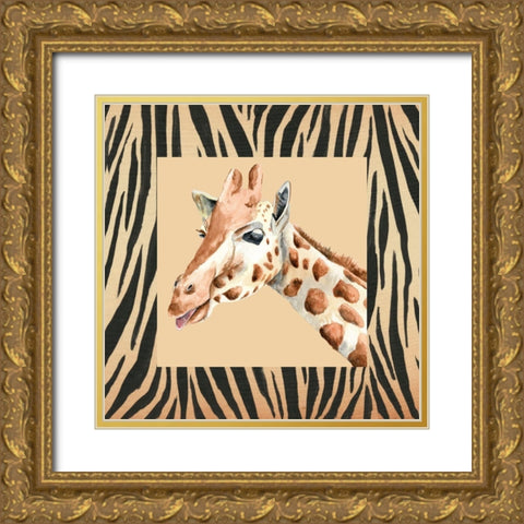 Safari II Gold Ornate Wood Framed Art Print with Double Matting by Moore, Regina