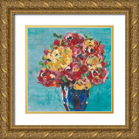 Chaos Floral I Gold Ornate Wood Framed Art Print with Double Matting by Moore, Regina