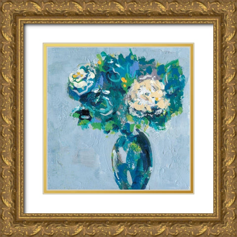Chaos Floral II Gold Ornate Wood Framed Art Print with Double Matting by Moore, Regina