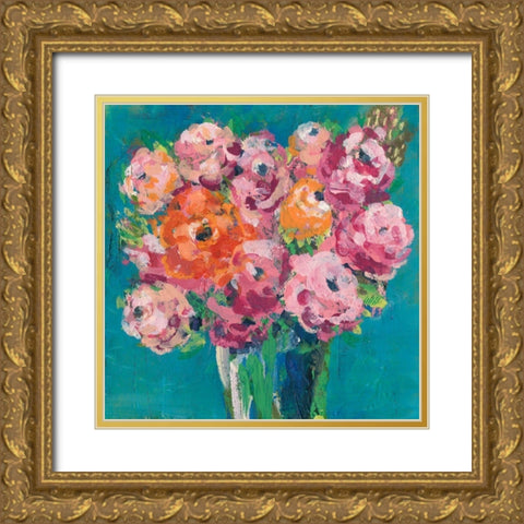Chaos Floral IV Gold Ornate Wood Framed Art Print with Double Matting by Moore, Regina