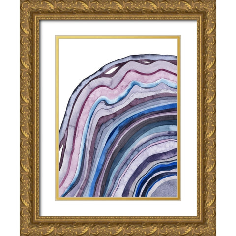 Amethyst Agate I Gold Ornate Wood Framed Art Print with Double Matting by Popp, Grace