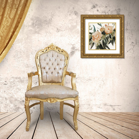 Floral Disarray III Gold Ornate Wood Framed Art Print with Double Matting by Scarvey, Emma