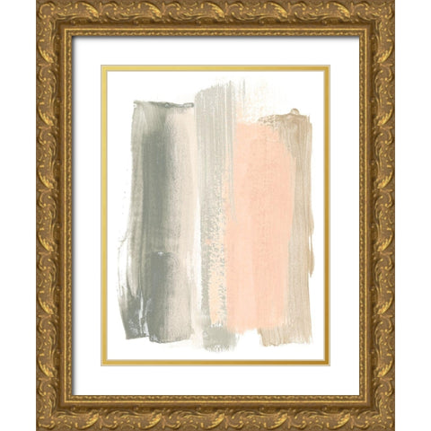 Blush Abstract VIII Gold Ornate Wood Framed Art Print with Double Matting by Vess, June Erica