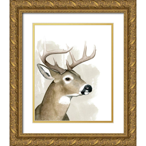 Timberland Friend I Gold Ornate Wood Framed Art Print with Double Matting by Popp, Grace