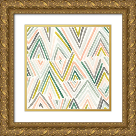Tropic Tribal I Gold Ornate Wood Framed Art Print with Double Matting by Vess, June Erica