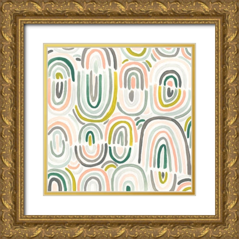 Tropic Tribal II Gold Ornate Wood Framed Art Print with Double Matting by Vess, June Erica