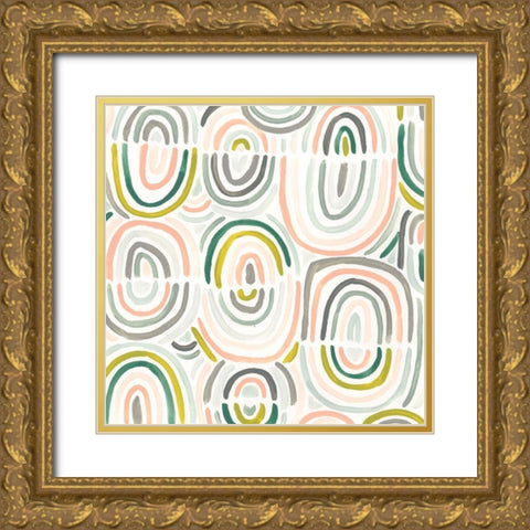 Tropic Tribal III Gold Ornate Wood Framed Art Print with Double Matting by Vess, June Erica